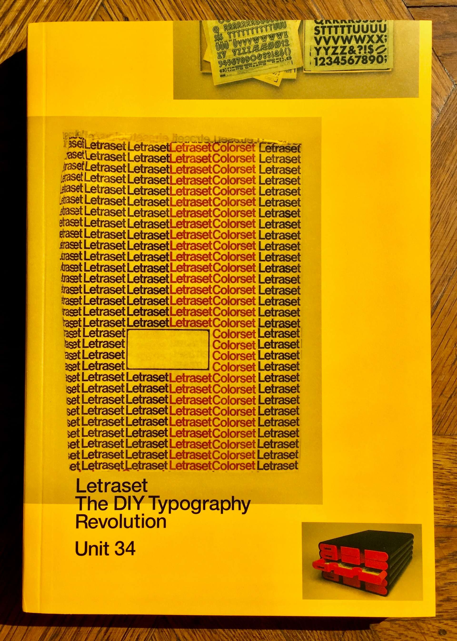 The yellow cover for Letraset The DIY Typography Revolution