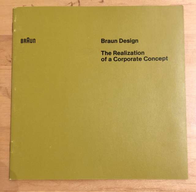 The cover of the Braun Design guidelines