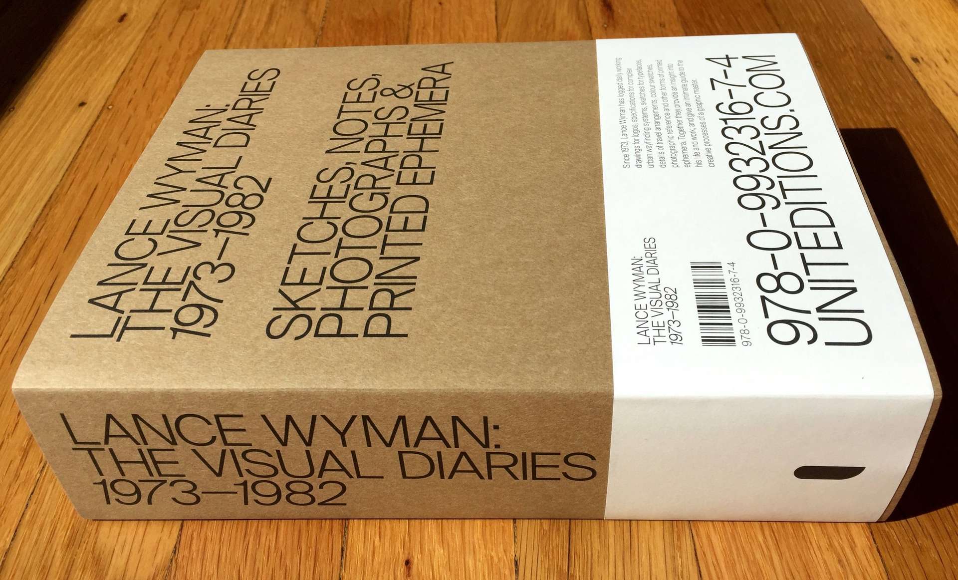 The Lance Wyman visual diaries book, it is a very large heavy looking book